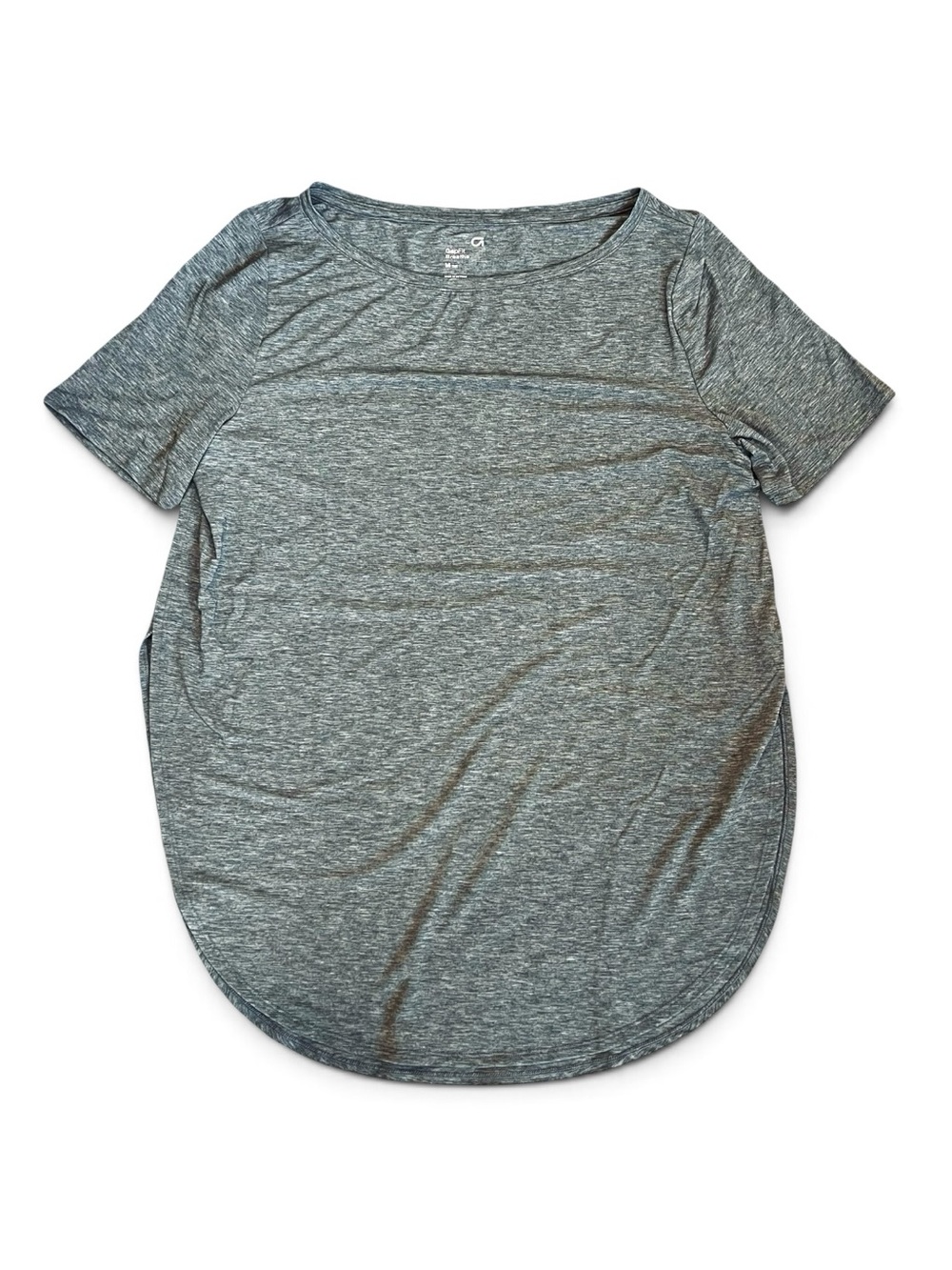 Gap Women’s Sz M Heather Green Tunic Tee Shirt Breathe Jersey Open Sides